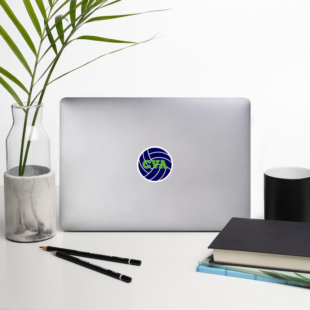 Sticker: Blue & Green CVA Volleyball Logo