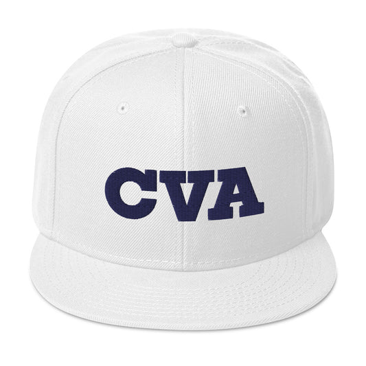 Snapback Hat: CVA Logo - White