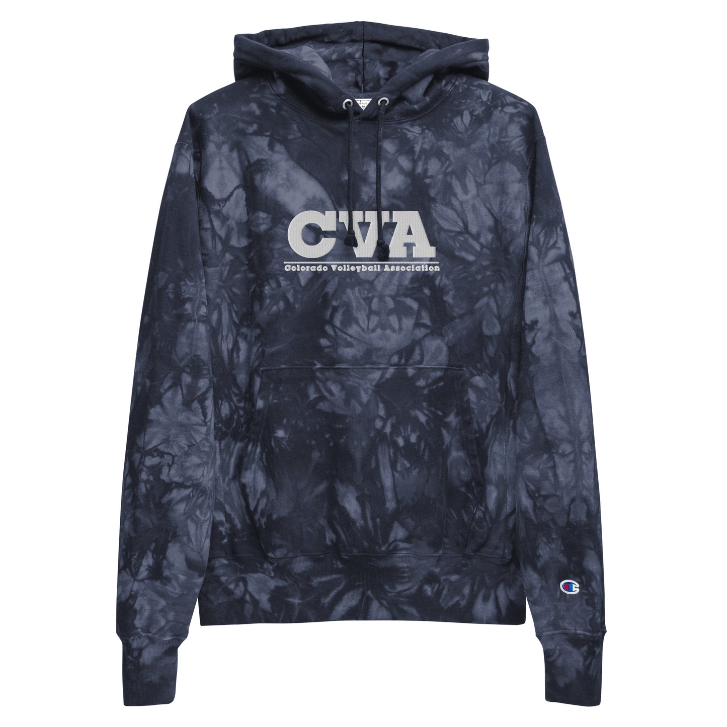 Unisex Champion Tie-Dye Hoodie: CVA Logo - Multiple Color Options