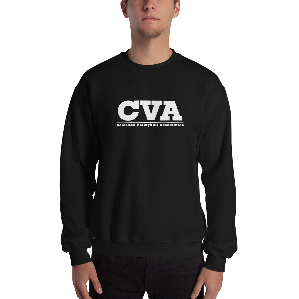 Unisex Crew Neck Sweatshirt: Large CVA Logo - Multiple Color Options