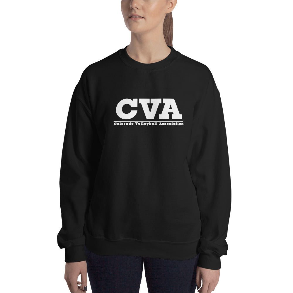 Unisex Crew Neck Sweatshirt: Large CVA Logo - Multiple Color Options