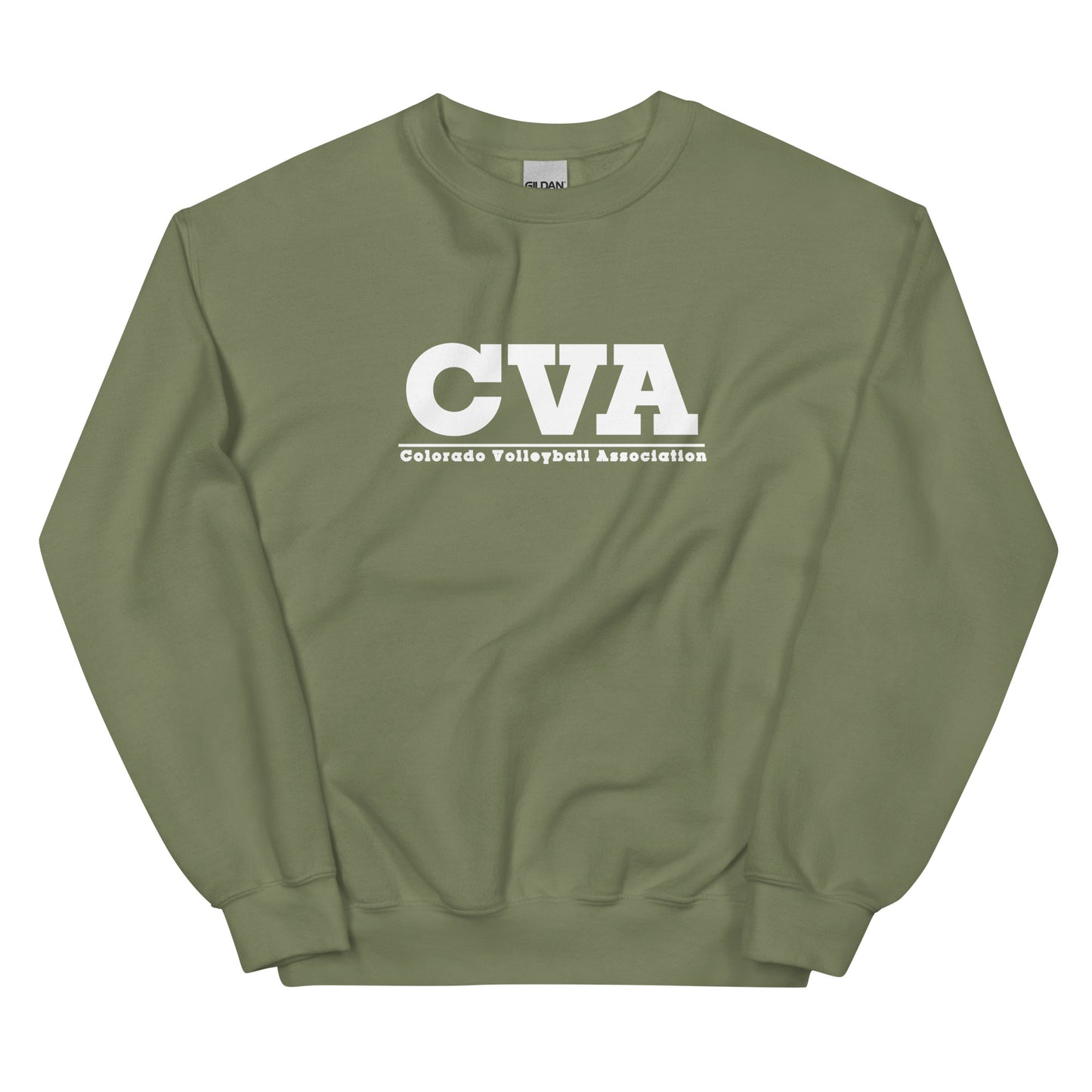 Unisex Crew Neck Sweatshirt: Large CVA Logo - Multiple Color Options