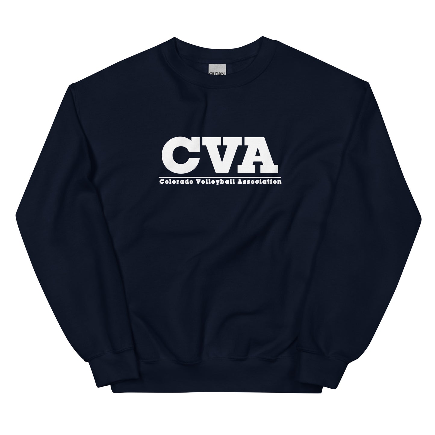 Unisex Crew Neck Sweatshirt: Large CVA Logo - Multiple Color Options