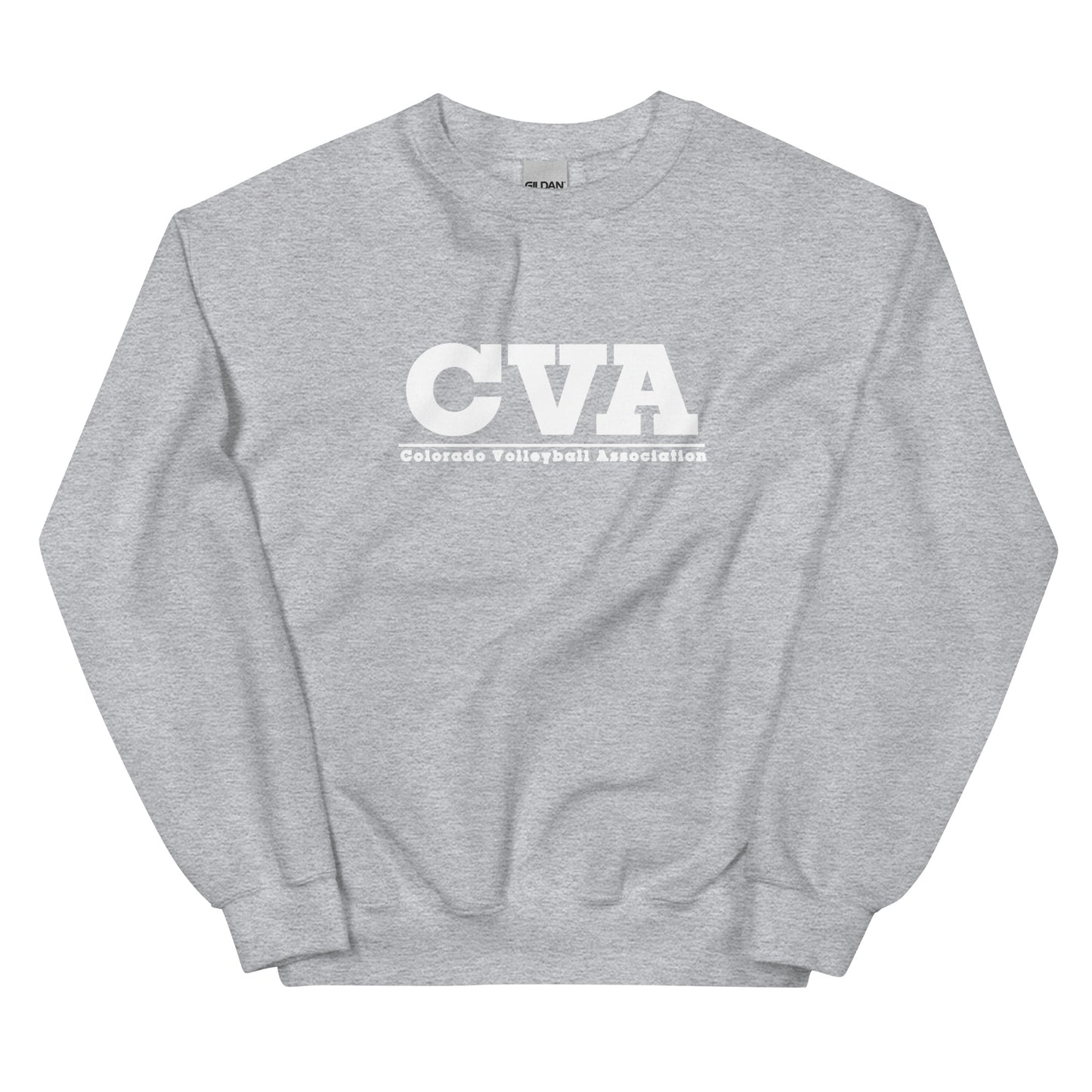 Unisex Crew Neck Sweatshirt: Large CVA Logo - Multiple Color Options