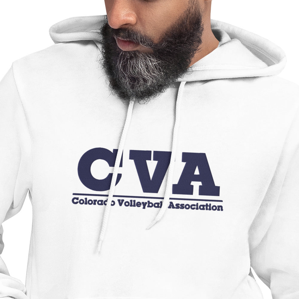 Unisex Hoodie Sweatshirt: Large CVA Logo - White