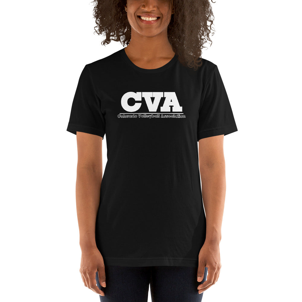 Unisex Short Sleeve T-Shirt: Large CVA Logo - Multiple Color Options