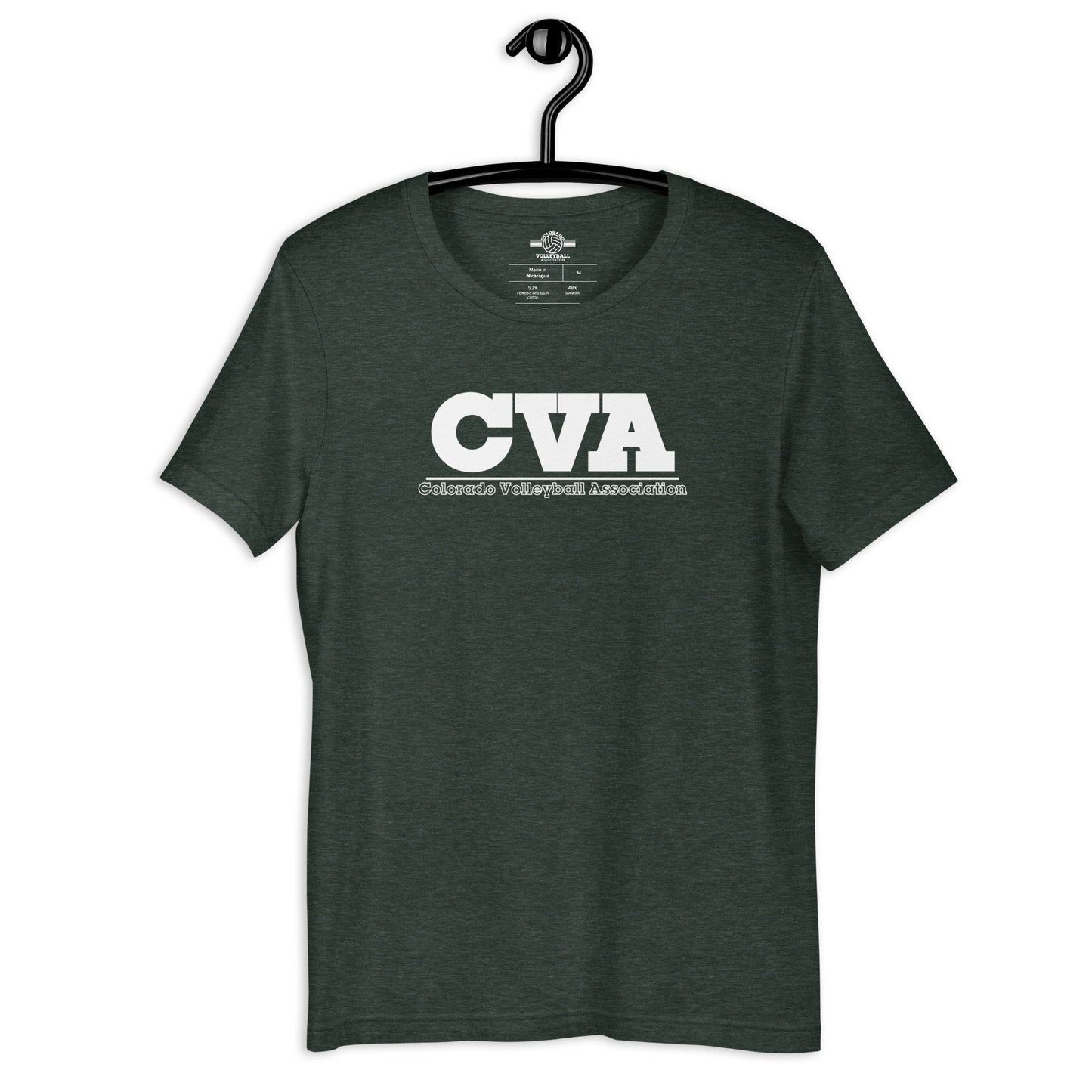 Unisex Short Sleeve T-Shirt: Large CVA Logo - Multiple Color Options