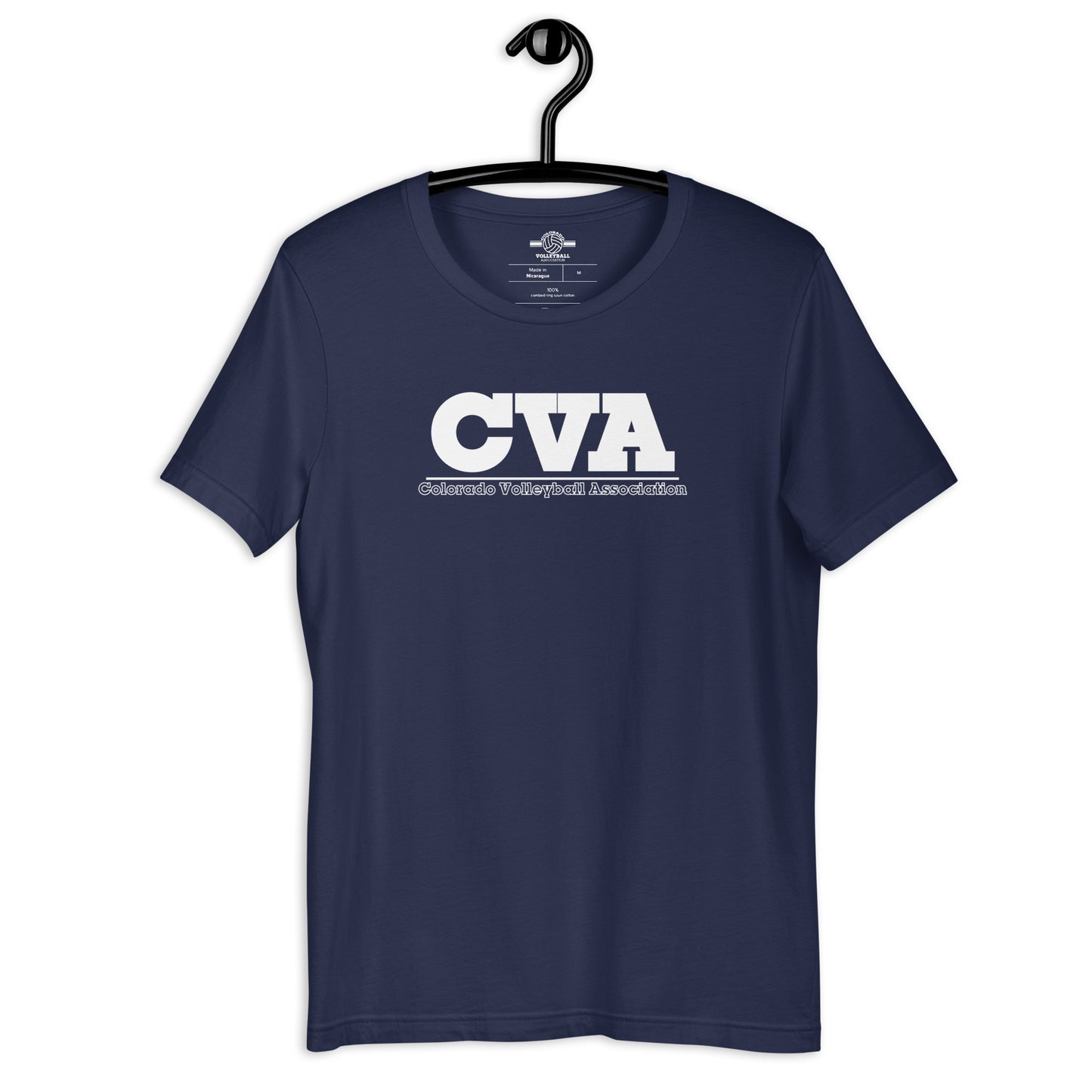 Unisex Short Sleeve T-Shirt: Large CVA Logo - Multiple Color Options