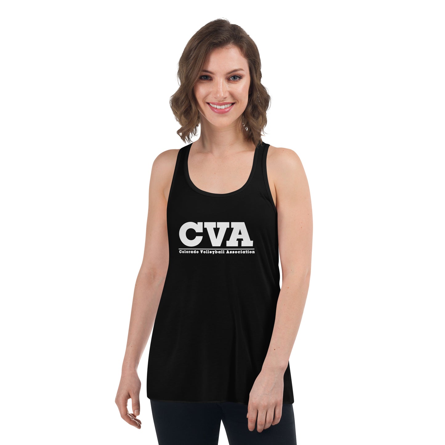 Women's Flowy Racerback Tank: CVA Logo - Multiple Color Options