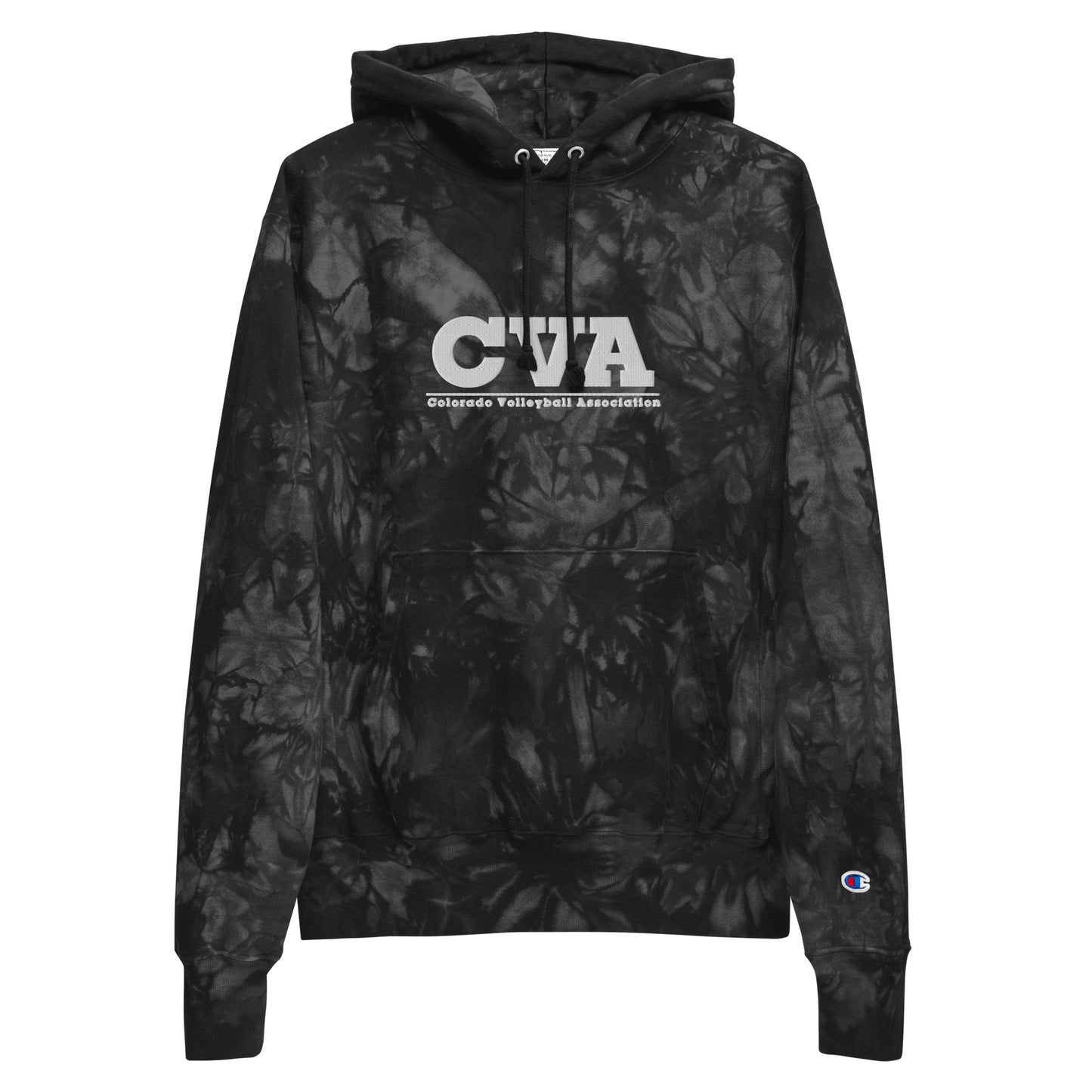 Unisex Champion Tie-Dye Hoodie: CVA Logo - Multiple Color Options