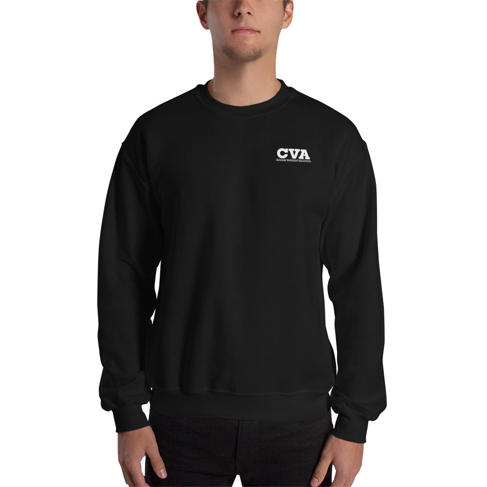 Unisex Crewneck Sweatshirt: Small CVA Logo - Multiple Color Options